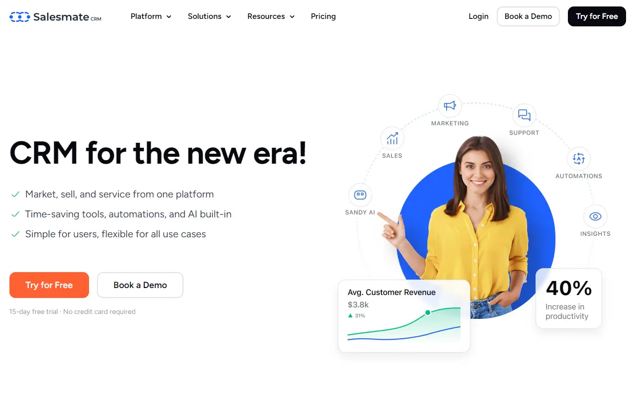 Salesmate website.