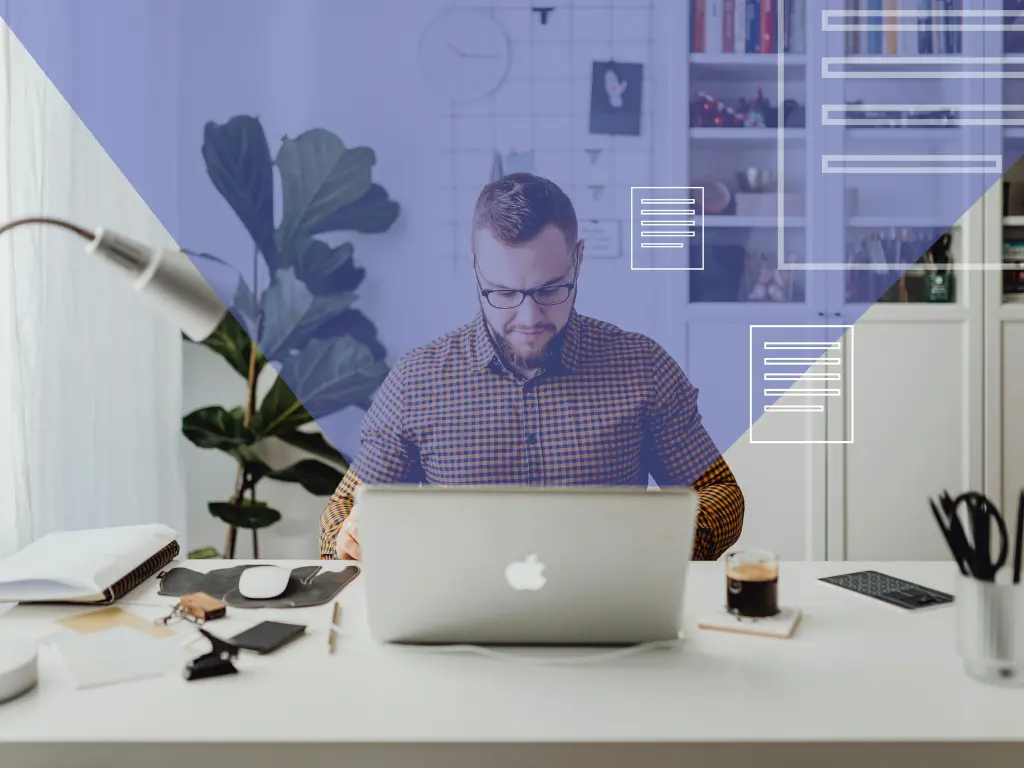 A man personalizing his cold email