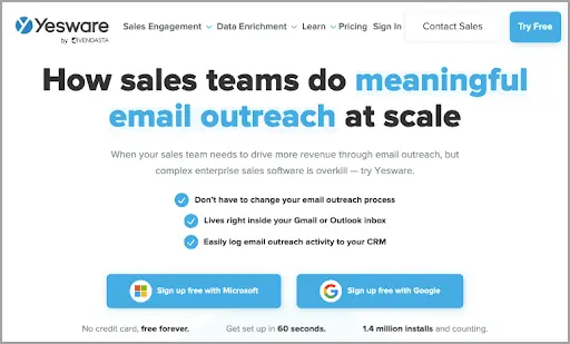 Yesware website.