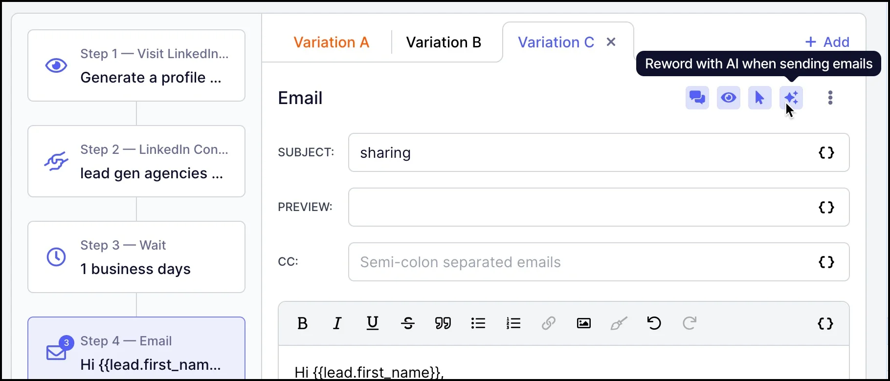 rewrite emails with ai