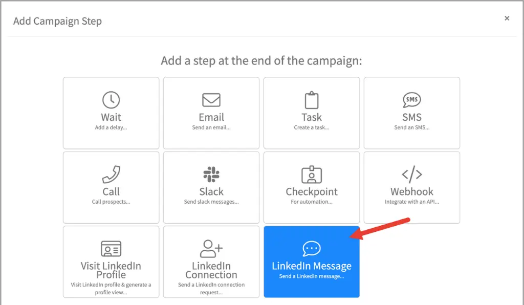 Add campaign with icons