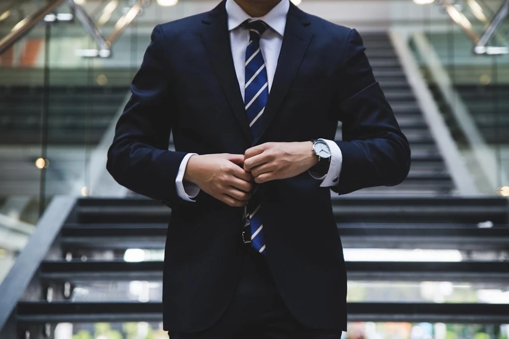 A man wearing a suit
