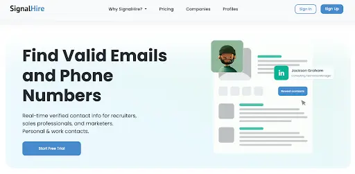 signalhire homepage