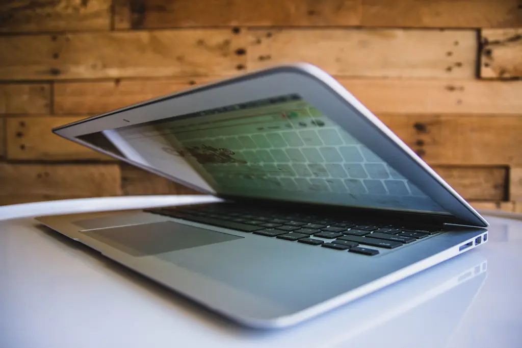 Laptop that was slightly open