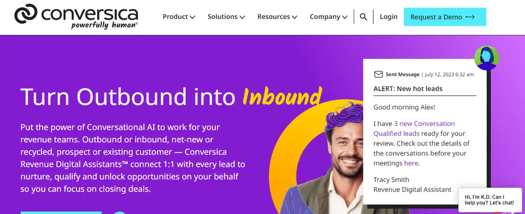 coversica ai sales tool homepage