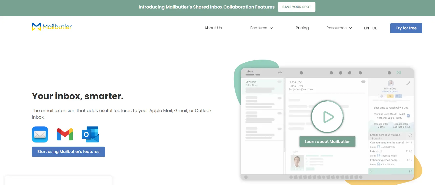 Mailbutler website.